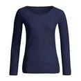 thumbnail image 5 of JIANJIA Spring Tops For Women Summer Solid Color Mesh See Through Long Sleeve Seamless Slim T Shirts Sportwear,Blue,XXL, 5 of 6
