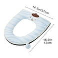 thumbnail image 3 of Ohmyroo Soft Washable Toilet Seat Cover Thick Warm Accessory With Handle For Home Bathroom Sanitary Comfort, 3 of 9