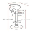thumbnail image 2 of Marcus Curved Form Fitting Upholstered  Adjustable Barstools - Set of 2, 2 of 7