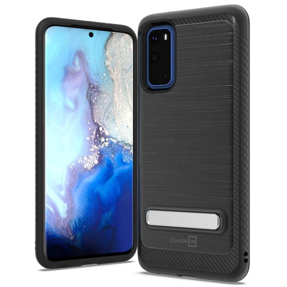 CoverON Samsung Galaxy S20 Case with Magnetic Metal Kickstand Protective Hybrid Phone Cover - SleekStand Series