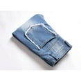 thumbnail image 6 of Aueoeo Men's Jeans Ripped Distressed Destroyed Slim Fits Straight Leg Denim Pants Comfortable Soft Jeans with Pockets Blue 32, 6 of 9
