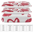 thumbnail image 2 of HAHDAXIA Red Lip Bedding Solid Comforter Set for All Seasons,3 Pieces(1 Comforter+2 Pillowcases),Soft Microfiber Bedding Set Twin(86"x70"), 2 of 7