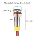 thumbnail image 2 of Unique Bargains Signal Indicator Light AC/DC 24V 6mm Green LED Metal Shell 5Pcs, 2 of 4
