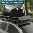 thumbnail image 3 of Mescukay 46"x 36"x 5" Roof Rack Basket, 200 lbs Capacity Rooftop Cargo Carrier Basket with Extension Luggage Rack Heavy Duty for SUVs, Trucks, Vehicles, 3 of 4