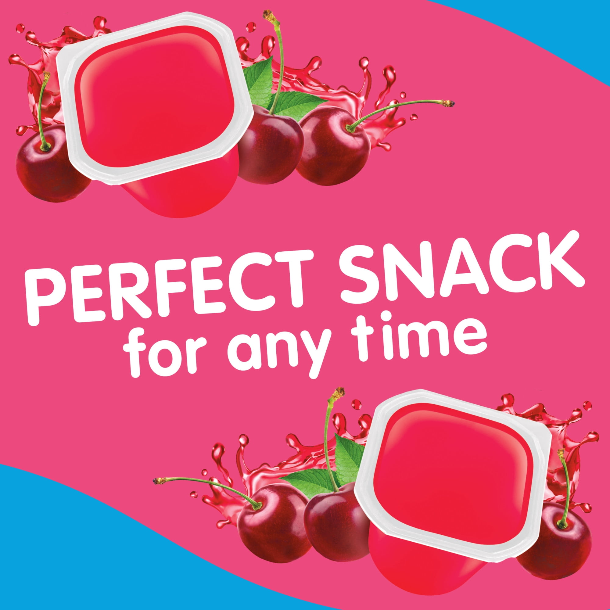 Snack Pack Zero Sugar Cherry Juicy Gels, 3.25 oz Snack Cups, 4