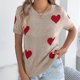 thumbnail image 2 of Blusas de Encaje de Manga Corta con Capucha de Cuello Redondo, 95% Poliéster 5% Spandex Camiseta Superior, 2 of 8