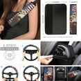 thumbnail image 4 of Jeiento Eagle 17 Pcs Car Interior Cover Set US Flag Car Front Rear Seat Cover with Floor Mats Armrest Cover Seat Belt Pads Steering Wheel Cover Coaster Chapstic Keychain Holder Auto Accessory, 4 of 8