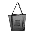 thumbnail image 3 of Bolsa de playa de malla grande y plegable para compras de comestibles, vacaciones y camping. Negro, 3 of 7