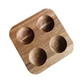 thumbnail image 2 of Huevera de madera, contenedor para huevos, organizador de huevos portátil duradero, bandeja para huevos para 4 rejilla, 2 of 9