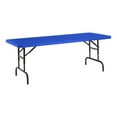 thumbnail image 1 of NPS BTA Series 30x72 Pouces Table Pliante Robuste en Plastique à Hauteur Réglable, Bleu, 1 of 7