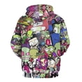 thumbnail image 3 of Invader Zim Hoodie 3D Print Pullover Hooded Long Sleeve Sweatshirts Tops Blouse with Pocket for Mens Womens, 3 of 8
