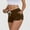 Brown, variant on Mini Womens Shorts Drawstring Hotpants Plus Size Solid Pink Lightweight Ladies Shorts with Pockets