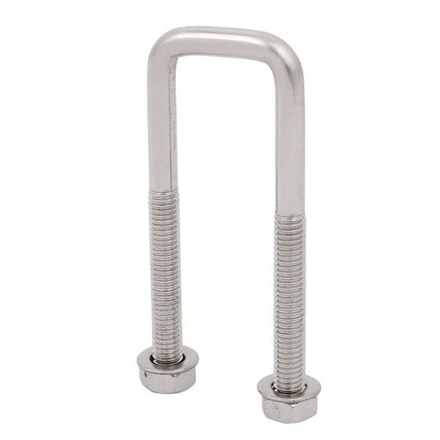 Unique Bargains M6 Thread 20mm Inner Width 304 Stainless Steel Square U Bolt w Hex Nut Washer