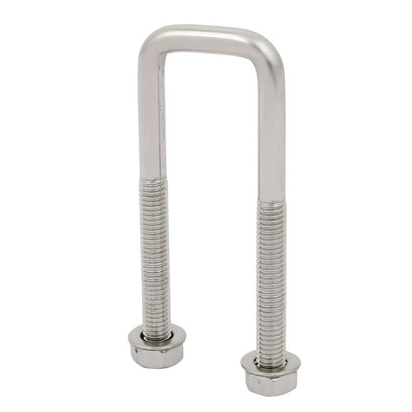 Unique Bargains M6 Thread 20mm Inner Width 304 Stainless Steel Square U Bolt w Hex Nut Washer