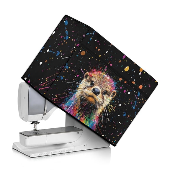 HELLHERO Sewing Machine Dustproof Cover Fits Most Sewing Machines Universal Colorful Otter Pattern Dust Covers