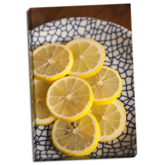 Gango Home Decor Lemons II by Karyn Millet (Ready to Hang); One 24x36in Hand-Stretched Canvas