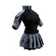 thumbnail image 5 of Conjunto de ropa y accesorios para uniforme de combate femenino, camisa, falda, disfraz, regalos fáciles de usar. Abrigo negro, 5 of 9