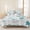 Teal Green, variant on 3 Pieces Queen Quilt Set,Watercolor Undersea Life Coral Turtle Soft Bedding Sets with 1 Quilt&2 Pillow Shams,Marine Starfish Shell on White Summer Bedspread Lightweight Coverlet Comforter
