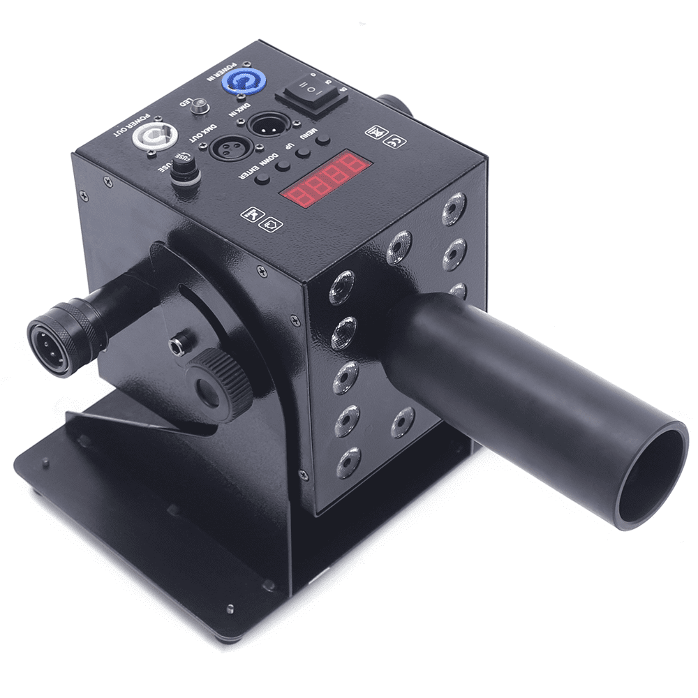 ANQIDI 12x3W LED CO2 Jet Machine, RGB 3 In1 Multi-angle Ejector DMX Control for Stage DJ Party Show Effect Fog Smoke Machine