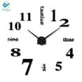 thumbnail image 2 of Deago Large DIY Wall Clock Modern 3D with Mirror Numbers Stickers for Home Living Room Office Decorations Gift (Black), 2 of 8