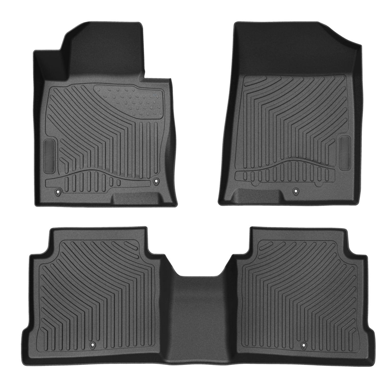 OEDRO Car Floor Mat Liners 3D Molded All-weather TPE fit for 2009-2019 Ford Flex