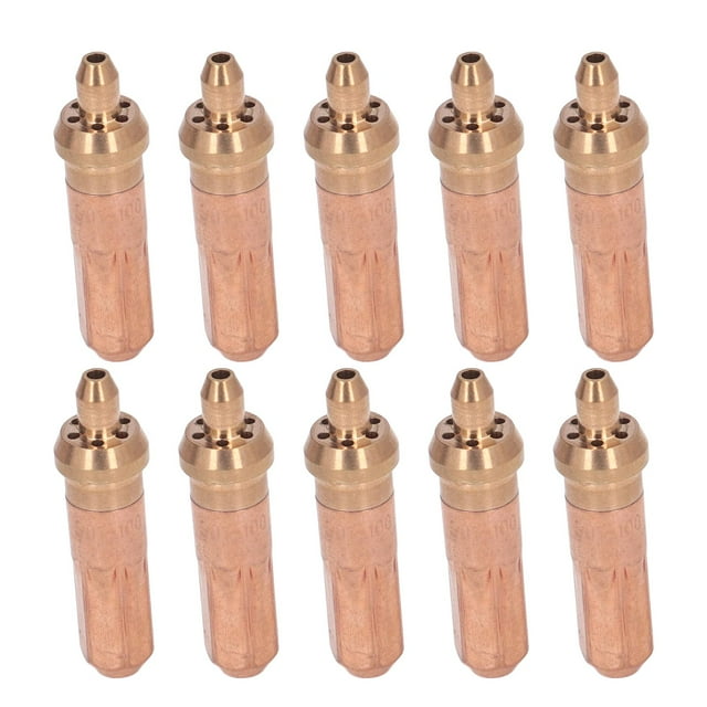 Boquillas de soplete de corte de soldadura de acetileno, 10 piezas Boquilla de corte de gas Boquilla de corte Boquilla de corte de gas Rendimiento sólido