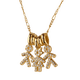thumbnail image 2 of Collar para Mujer de Niños Personalizado LuckyLy, Baño de Oro 14k y Zirconia Cúbica, Cadena y Charms, Modelo Darcy Niño y Niña dorado 2 Niños 1 Niña, 2 of 6