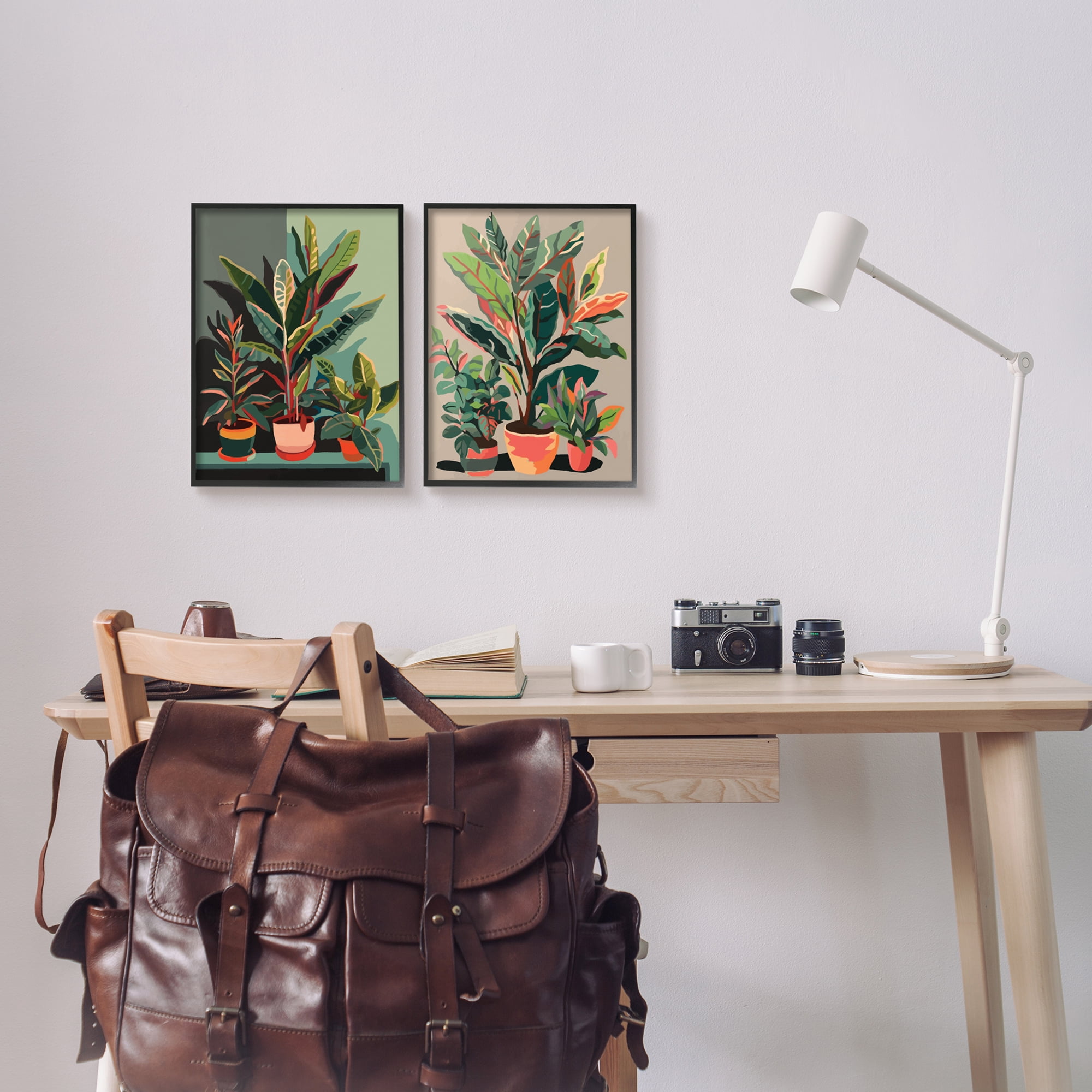 Stupell Industries Various House Plants Botanical & Floral Painting Black Framed Art Print Wall Art, 11 x 14