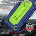 thumbnail image 2 of Kebiory Case for Lenovo Tab One 8.7 inch Tablet,Heavy Duty Hybrid Shockproof Protective Case Built in Kickstand Shoulder Strap Cover for Lenovo Tab One 8.7 inch/K9 TB305FU (2025) Tablet(Navy/Green), 2 of 8