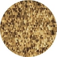 thumbnail image 1 of Ahgly Tapis Rond Lavable en Machine Intérieur Transitionnel Brun Selle, 8 Pieds Rond, 1 of 7