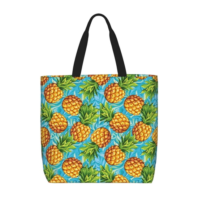 Balery Pineapple Bolsa de Mano para Mujeres con Cremallera, Bolsa de Gimnasio con Compartimentos, Bolsa para Laptop, Bolsa para Trabajo