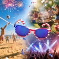 thumbnail image 5 of 4th Of July USA Flag Sunglasses, Red White Blue Patriotic Design, Novelty Independence Day Shades, Glasses for 4th Of July Holiday Parade Party Events, 5 of 6