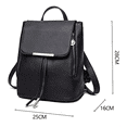 thumbnail image 5 of Mochila Mujer Bolsa Con Metalica Moda Impermeable Casual Negro, 5 of 5