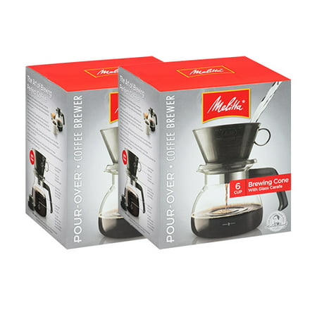 Melitta 640446 2 To 6 Cup Manual Coffee Maker (2-Pack) 6 - Cup Pour Over (Best Temperature For Pour Over Coffee)