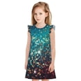 thumbnail image 1 of Vsdgher Chemises de Nuit Arc-en-Ciel Coloré Pailleté pour Filles Manches Courtes à Volants Robe de Nuit Pyjama pour Fête Pyjama-Grand, 1 of 6