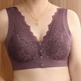 thumbnail image 3 of fheaev Front Closure Bra For Women No Underwire Plus Size Full Coverage Bras Full-Freedom Convenient Front Snap Bras Post Surgery Comfort Front Button Bra Minimizer Bra Wireless Everyday Bras, 3 of 3