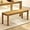Natural, variant on Solid Wood Bench 47" Farmhouse Dining Bench Walnut Narrow Entryway Bench for Dining Room, Living Room, Kitchen, Hallway, Window