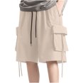 thumbnail image 6 of cllios Men's Multi Pockets Cargo Shorts Big and Tall Drawstring Elastic Waist Cargo Shorts for Men Summer Lightweight Casual Loose Work Shorts, 6 of 9