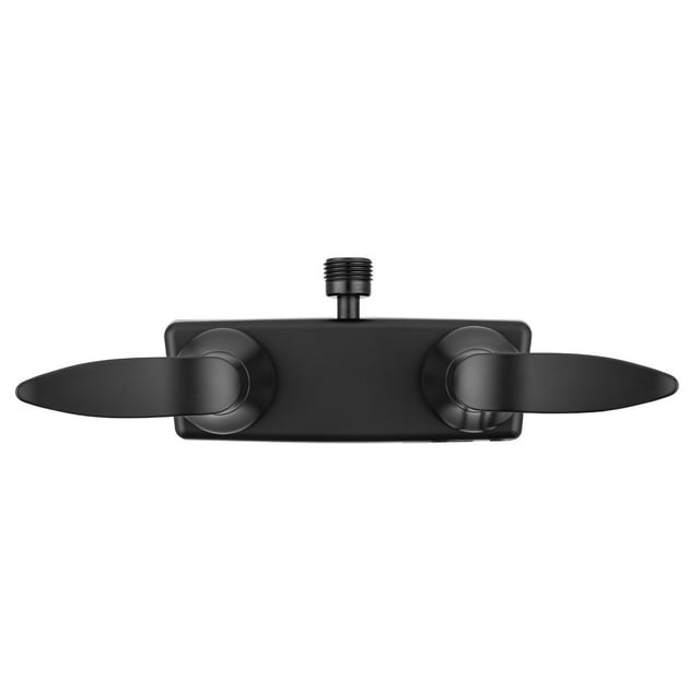 Dura Faucet Faucet DF-SA100LH-MB Used For Shower; 2 Valve; Single Piece Wall Mount; Washerless Cartridge Valve; 4 Inch Center Distance; 2 Hole Application; Matte Black