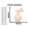 thumbnail image 2 of Unfinished Wood Walking Female Rabbit Shape - Craft - up to 46" DIY 3" / 1/4", 2 of 3