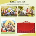 Yanerim Extra Large Plaid Picnic Blanket Portable Foldable Picnic Mat