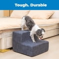 thumbnail image 4 of Best Pet Supplies Dog Stairs & Steps - Foam Steps for Small Dogs & Cats, Non-Slip Indoor Balanced Pet Step Support, Dog Ramp, No Assembly, Dark Gray Linen, 2-Step (12-inch Height), 4 of 6