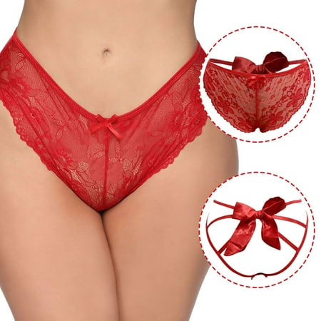

Aayomet Briefs For Women Leopard Print Women Translucent Underwear Sheer Lace Tank Lace Underpant Red L