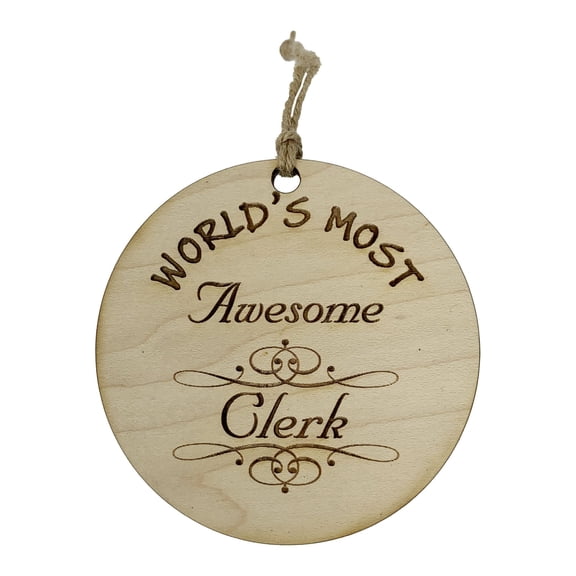 Worlds most Awesome Clerk - Ornament