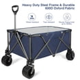 thumbnail image 6 of REDCAMP Extra Large Collapsible Wagon with Big Wheels, 226L Heavy Duty Folding Beach Wagon Large Utility Wagon Cart for Camping Outdoor Shopping, Blue, 6 of 10