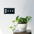 thumbnail image 2 of 3 Switch and Duplex Outlet Cover with Metal Frame, Black, 2 of 2