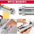 thumbnail image 4 of Pasta Sheet Roller for KitchenAid Stand Mixers, Washable Stainless Steel Pasta Rollers, Pasta Maker Machine Stand Mixer Accessories with Cleaning Brush (Silver), 4 of 6