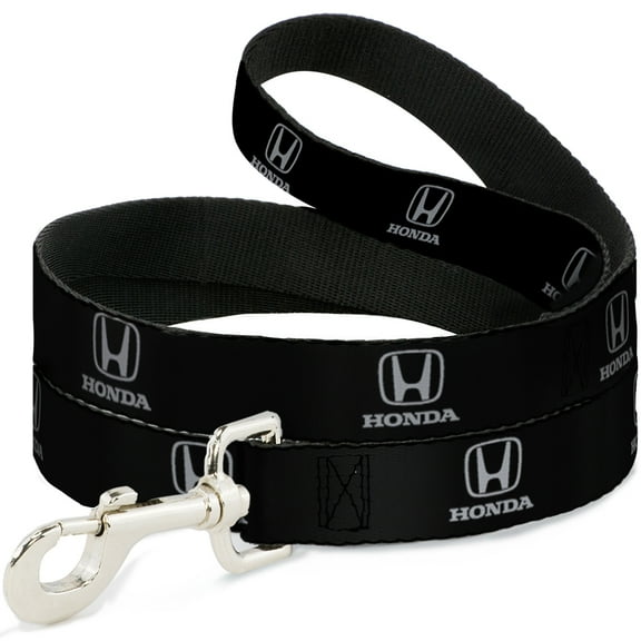 Honda Pet Leash, Dog Leash, Honda Logo Black Silver, 4 Feet Long 0.5 Inch Wide