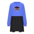 thumbnail image 4 of Pisexur Robes de Noël pour Femmes Mode Imprimé Noël Robes de Vacances Décontractées Col Rond Manches Longues Robe Fluide à Étages Mini Robe de Fête, 4 of 4