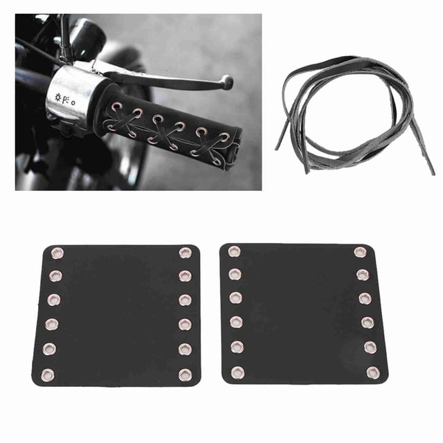 Motorcycle Handlebar Covers, Motorcycle Leather Handlebar Hand Grip Covers Motorcycle Modification Accessories for Most Motorbikes